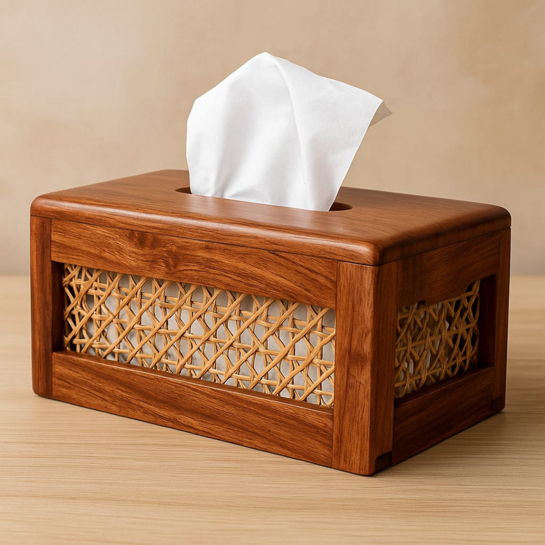 Rustic Weave Tissue Holder